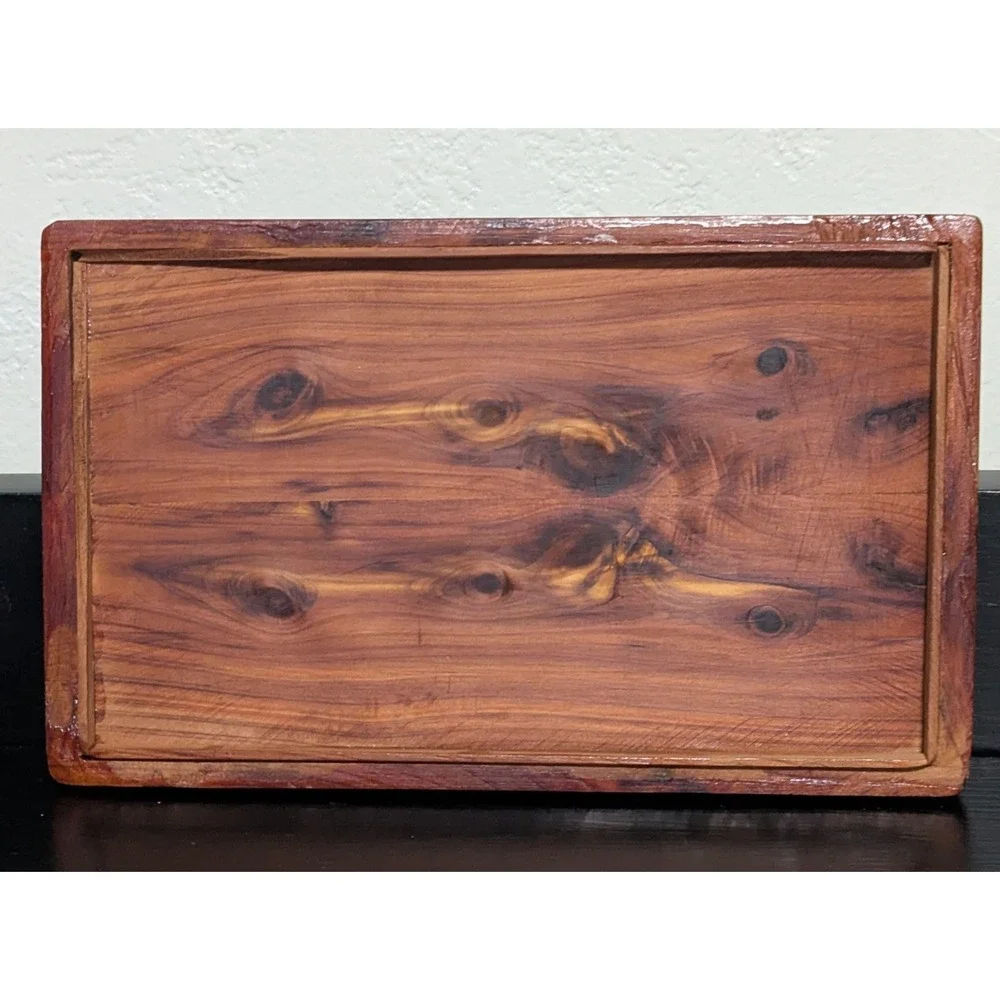 Vintage 1954 - 1956  Wood Trinket/Jewelry Box With‎ Lid Artist Signed & Dated